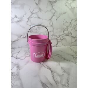 🩷 PINK! Lowe's 0.5-Quart BPA-Free Mini Paint Bucket 🪣 With Lid 🩷